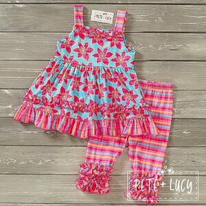 Pete + Lucy Happy Hibiscus 2 pc Size 5